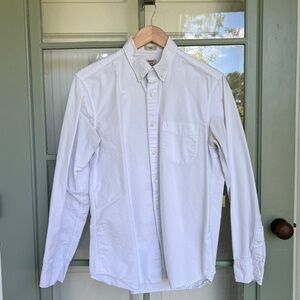 J Crew White Oxford Slim Fit Shirt - Medium